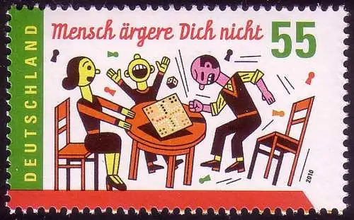 2783 Brettspiel - Mensch ärgere Dich nicht, Set zu 10 Briefmarken, ** postfrisch