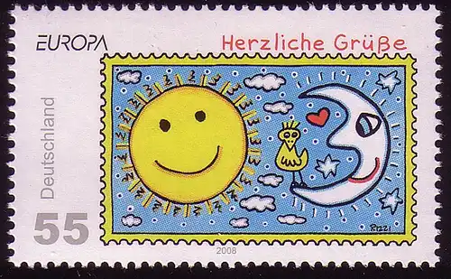 2662 Europe - Salutations cordiales, set de 10 timbres, tous ** frais de port