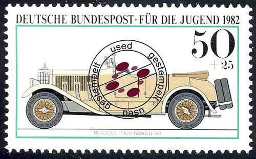 1124 Jugend Kraftfahrzeuge 50+25 Pf O gestempelt
