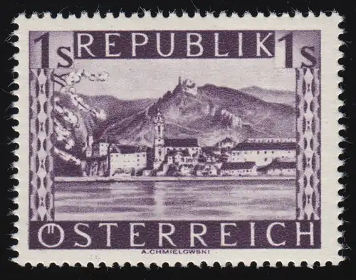 850 Landschaften, Dürnstein / Niederösterreich, 1 S, postfrisch  **