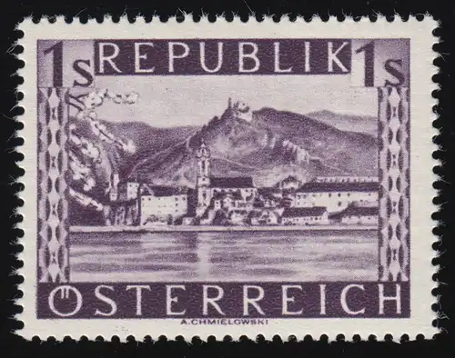 850 paysages, Dürnstein / Basse-Autriche, 1 S, frais de port **