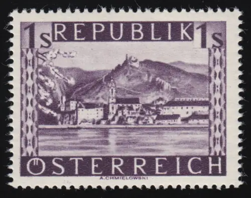 850 paysages, Dürnstein / Basse-Autriche, 1 S, frais de port **