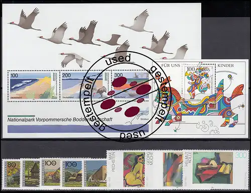 1834-1894 Bund-Jahrgang 1996 komplett, gestempelt O