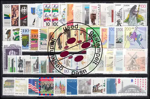 1895-1964 année fédérale 1997 complète, cacheté O