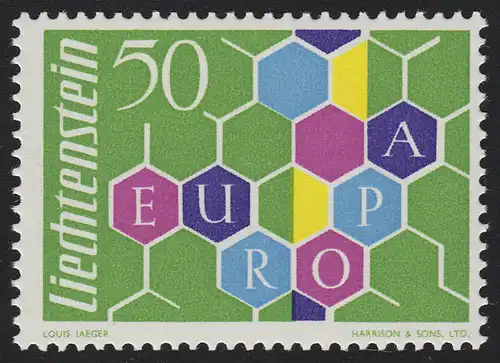 Union européenne 1960 Liechtenstein 398I, frais de port ** / NHM
