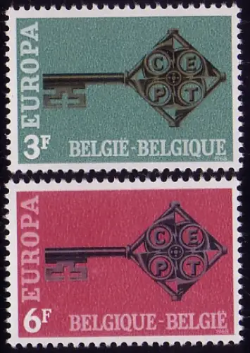 Union européenne 1968 Belgique 1511-1512, taux ** / NHM