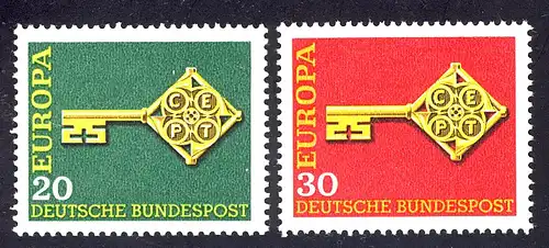 Union européenne 1968 République fédérale d'Allemagne 559-560, phrase ** / MNH