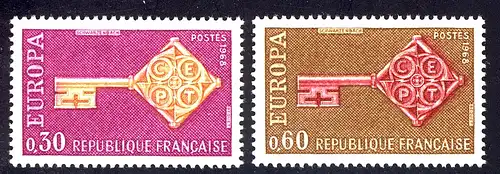 Union européenne 1968 France 1621-1622, taux ** / NHM