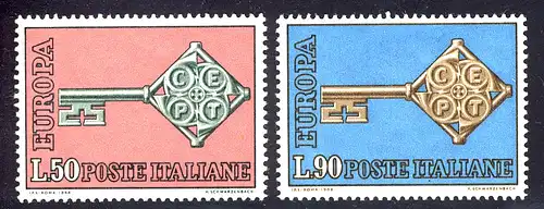Union européenne 1968 Italie 1272-1273, taux ** / NHM