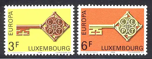 Europaunion 1968 Luxemburg 771-772, Satz ** / MNH