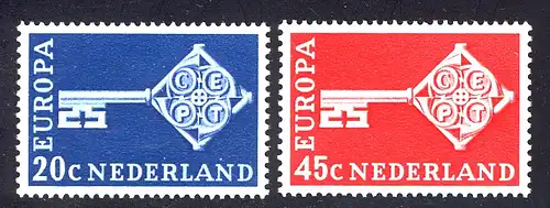 Europaunion 1968 Niederlande 899-900, Satz ** / MNH