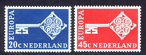 Union européenne 1968 Pays-Bas 899-900, taux ** / NHM