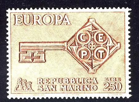 Europaunion 1968 San Marino 913, Marke ** / MNH