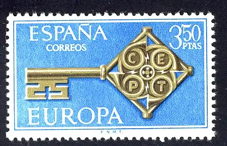 Europaunion 1968 Spanien 1755, Marke ** / MNH