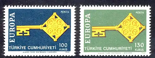 Europaunion 1968 Türkei 2095-2096, Satz ** / MNH