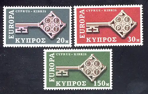 Union européenne 1968 Chypre 307-309, taux ** / NHM