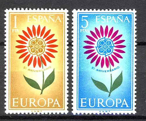 Europaunion 1964 Spanien 1501-1502, Satz ** / MNH