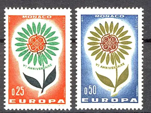 Union européenne 1964 Monaco 782-783 - phrase ** / MNH