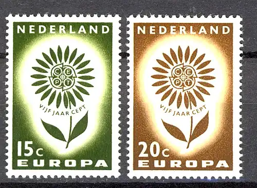 Europaunion 1964 Niederlande 827-828, Satz ** / MNH