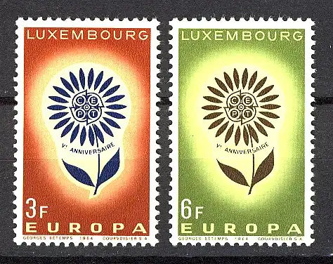 Union européenne 1964 Luxembourg 697-698, phrase ** / MNH
