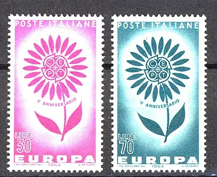 Union européenne 1964 Italie 1164-165, phrase ** / MNH