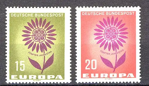Union européenne 1964 République fédérale d'Allemagne 445-446 phrase ** / MNH