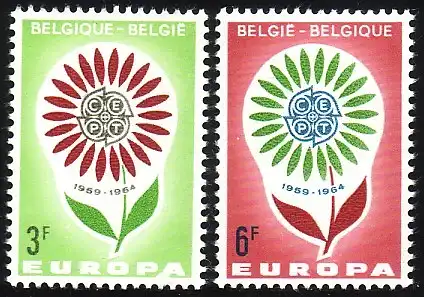 Europaunion 1964 Belgien 1358-1359, Satz ** / MNH