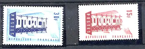 Union européenne 1956 France 1104-1005, taux ** / NH