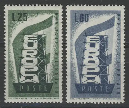 Europaunion 1956 Italien 973-974, Satz ** / MNH