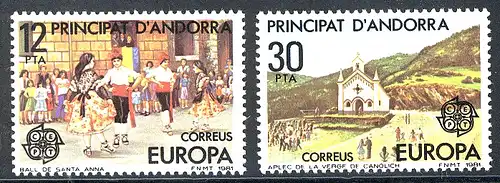 Europaunion 1981 Andorra (Spanische Post) 138-139, Satz ** / MNH