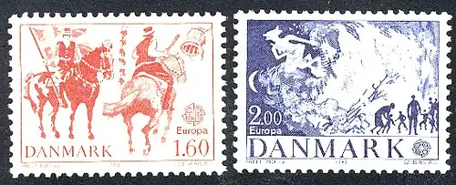 Union européenne 1981 Danemark 730-731, taux ** / NH