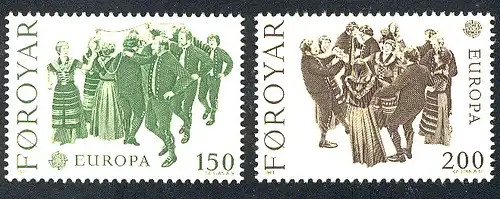 Europaunion 1981 Dänemark-Färöer 63-64, Satz ** / MNH