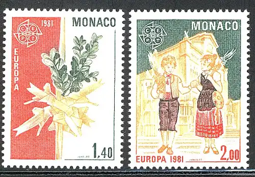 Union européenne 1981 Monaco 1473-1474, taux ** / MNH