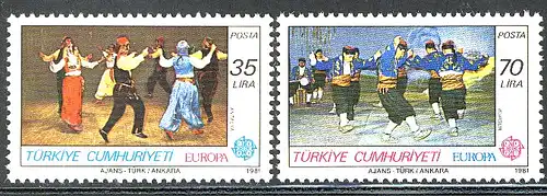 Europaunion 1981 Türkei 2546-2547, Satz ** / MNH