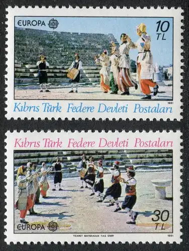 Europaunion 1981 Türkisch-Zypern 98-99, Satz ** / MNH