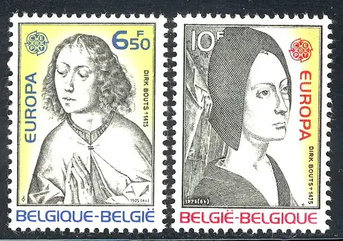 Union européenne 1975 Belgique 1818-1819, phrase ** / MNH