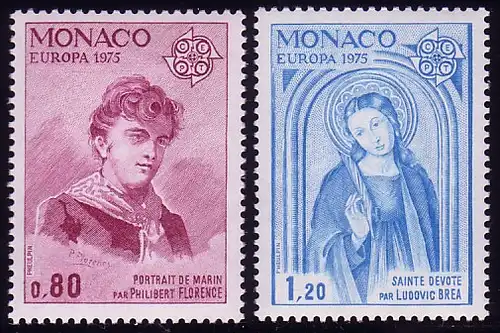 Union européenne 1975 Monaco 1167-1168, phrase ** / MNH