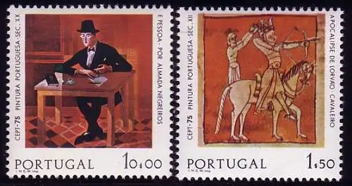 Europaunion 1975 Portugal 1281/1282x (normales Papier), Satz ** / MNH