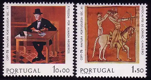 Union européenne 1975 Portugal 1281/1282x (papier ordinaire), phrase ** / MNH