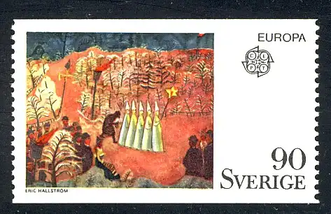 Europaunion 1975 Schweden 899A, Marke senkrecht gezähnt ** / MNH