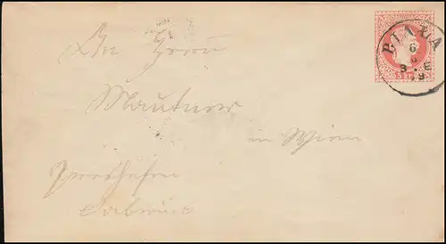 Autriche Enveloppe 60I Empereur Franz Joseph 5 Kr. BIAWIA 6.6.1879 vers WIENNE 7.6.