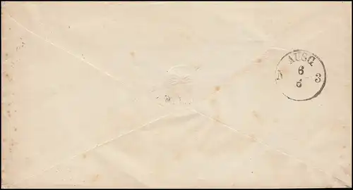 Autriche Couverture 55I Empereur Franz Joseph 5 Kr. KARLSBAD 5.6 vers Kolbnitz