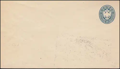 Autriche couverture 19 double agle 10 croiseur 1863 non utilisé, défauts