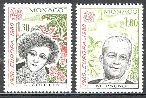 Europaunion 1980 Monaco 1421-1422, Satz ** / MNH