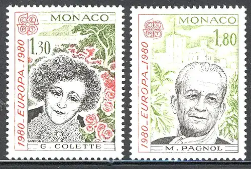 Union européenne 1980 Monaco 1421-1422, phrase ** / MNH