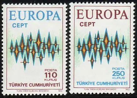 Europaunion 1972 Türkei 2253-2254, Satz ** / MNH