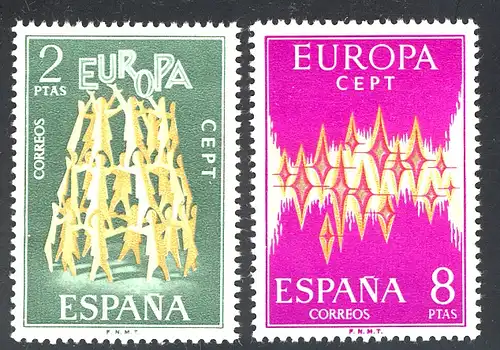 Europaunion 1972 Spanien 1985-1986, Satz ** / MNH