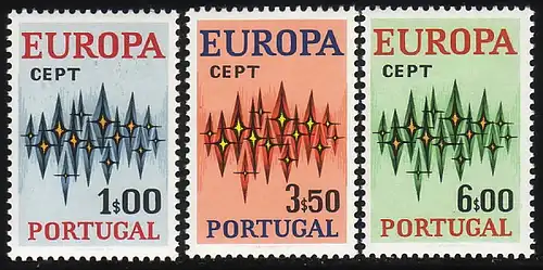 Europaunion 1972 Portugal 1166-1168, Satz ** / MNH