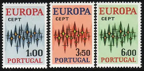 Union européenne 1972 Portugal 1166-1168, taux ** / MNH
