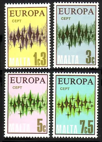 Union européenne 1972 Malte 450-453, taux ** / NHM